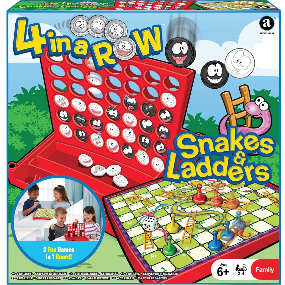 4-in-a-row & Snakes and Ladders Combo