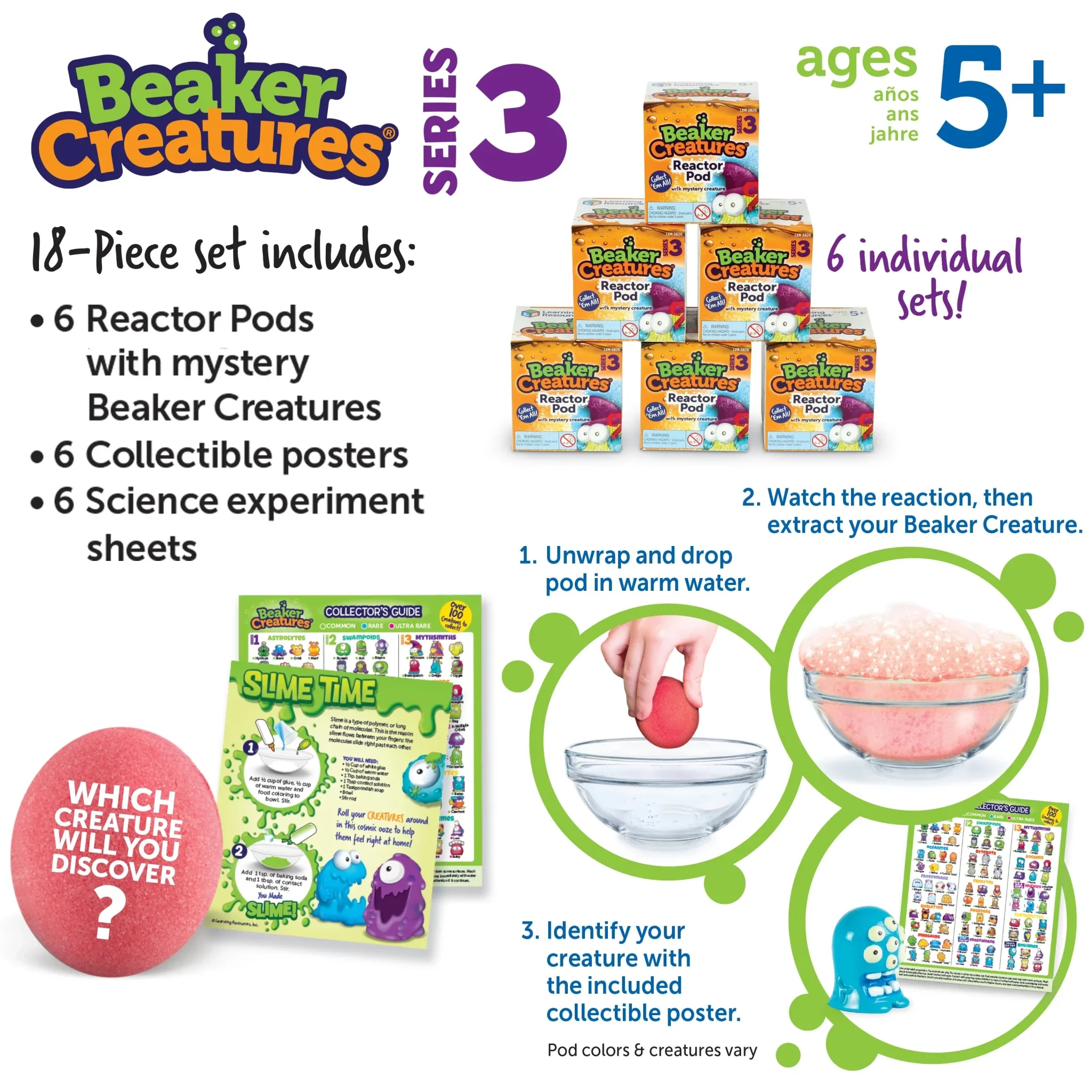 Beaker Creatures® 6-Pack Reactor Pods, Series 3 - Image 4