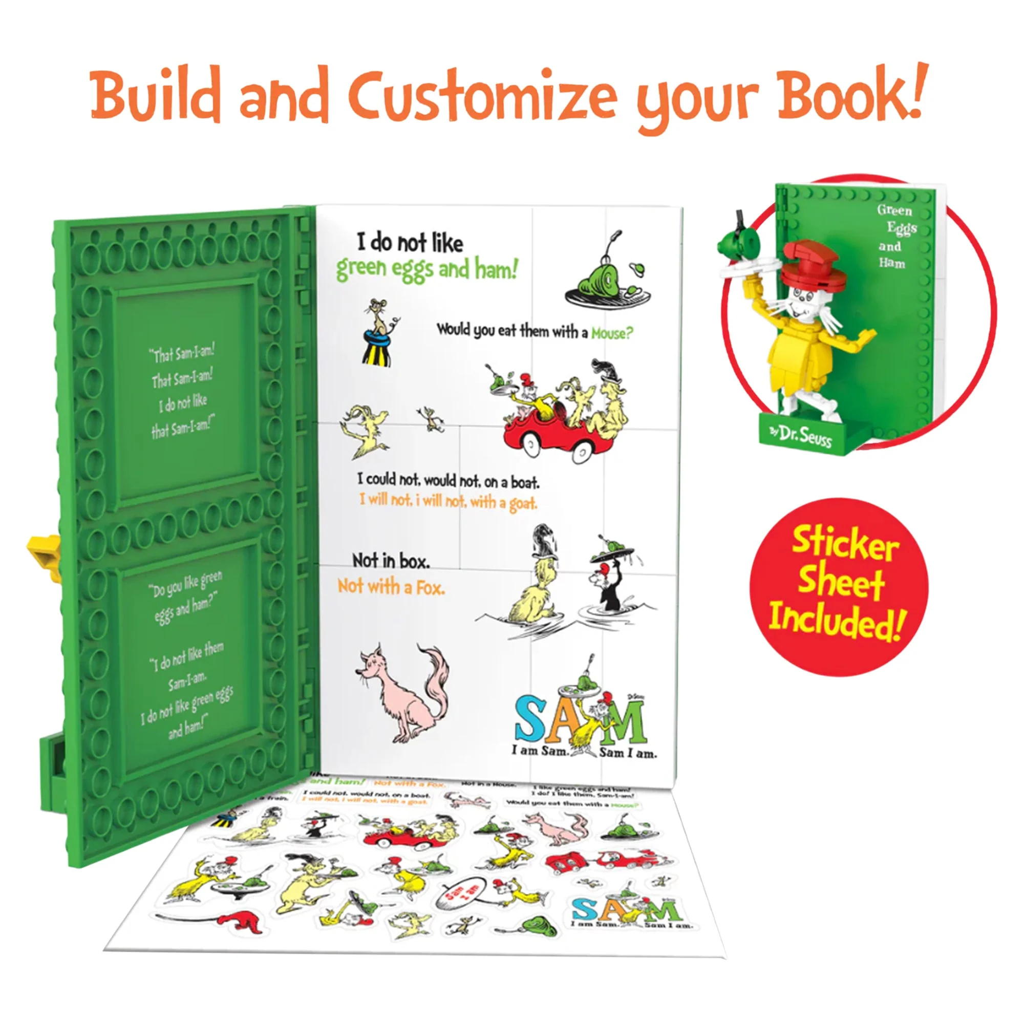 Dr. Suess Build-A-Books: Green Eggs and Ham - 107 Pieces - Image 3