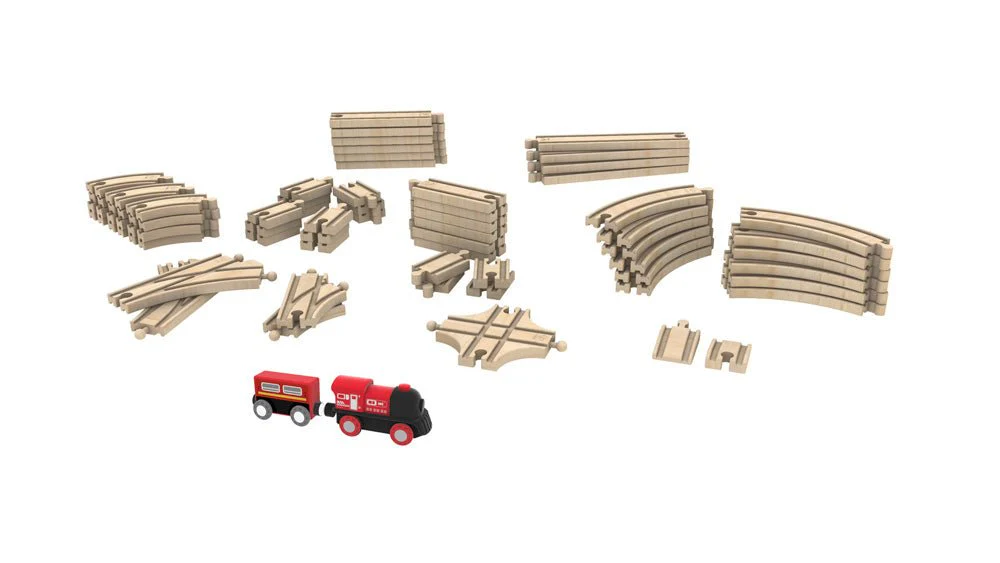 Hape 65 PC Railway & Expansion Set - Image 3