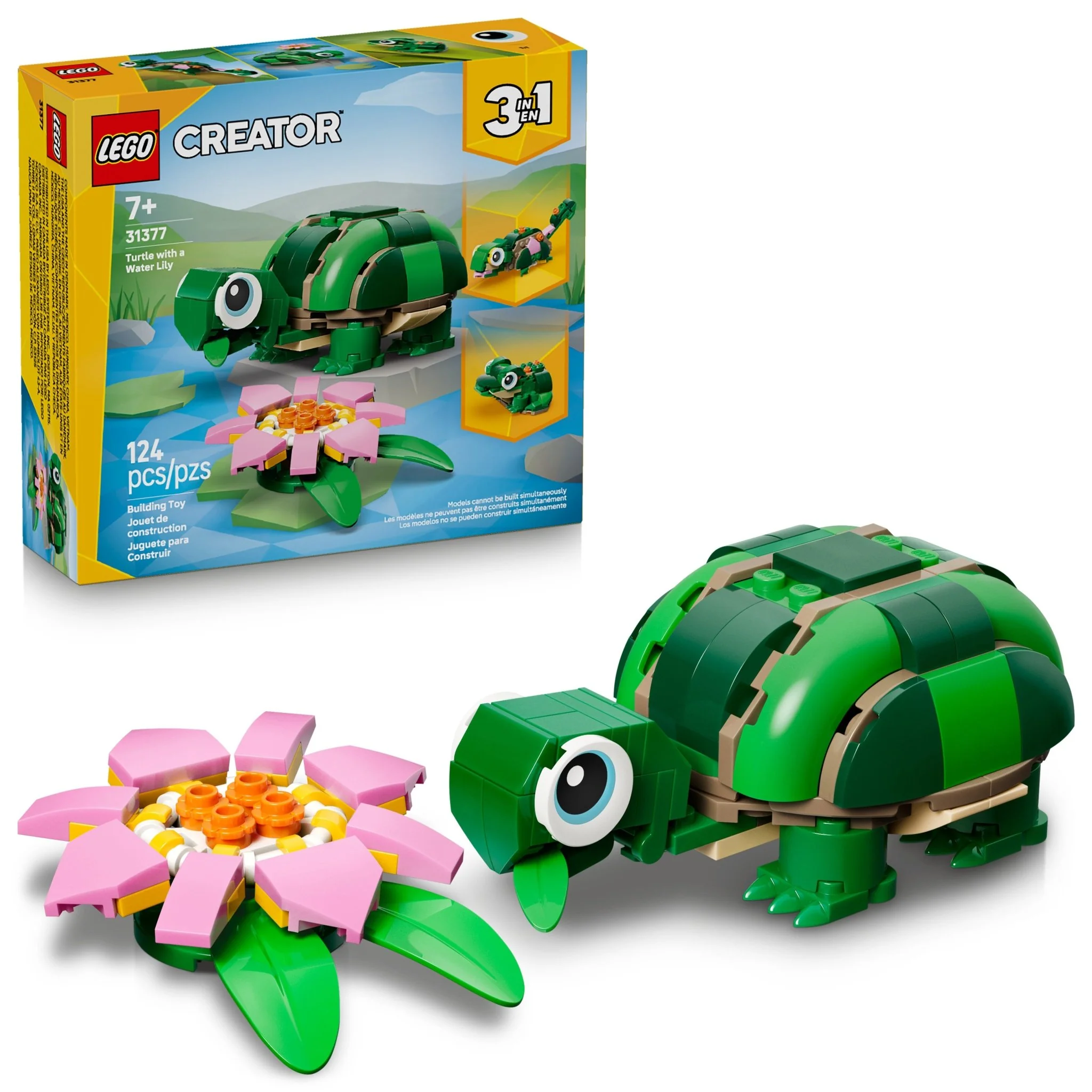 LEGO Turtle with a Water Lily Flower 31377