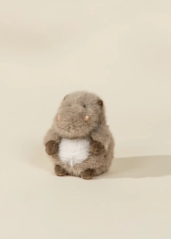 Mini Gift Plush Toy Grey Hippopotamus - Image 2
