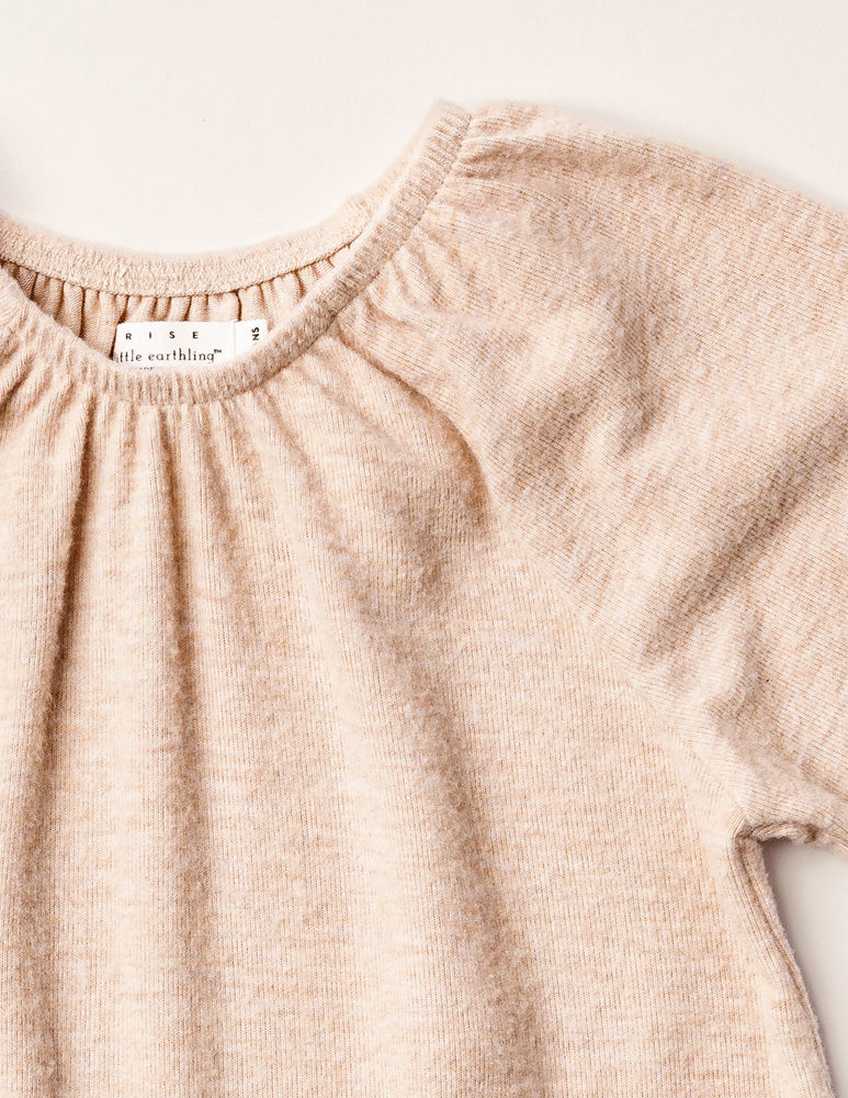 Rise Little Earthling Cozy Dress Oatmeal - Image 2