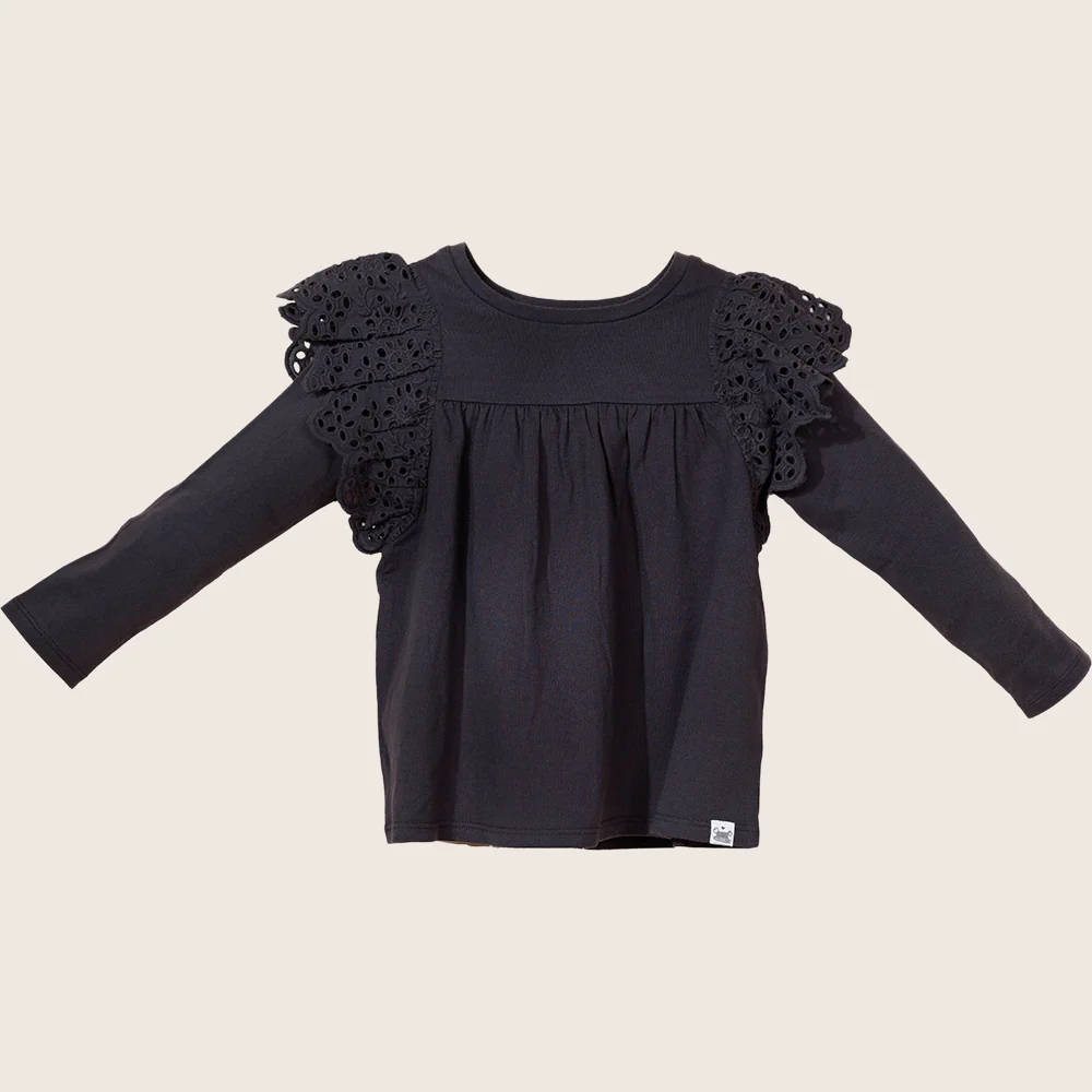 Ruffle Shoulder Tee  TGHKT39