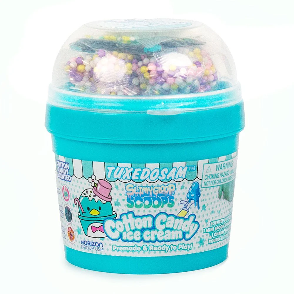Slimygloop Scoops Tuxedo Cotton Candy Ice Cream