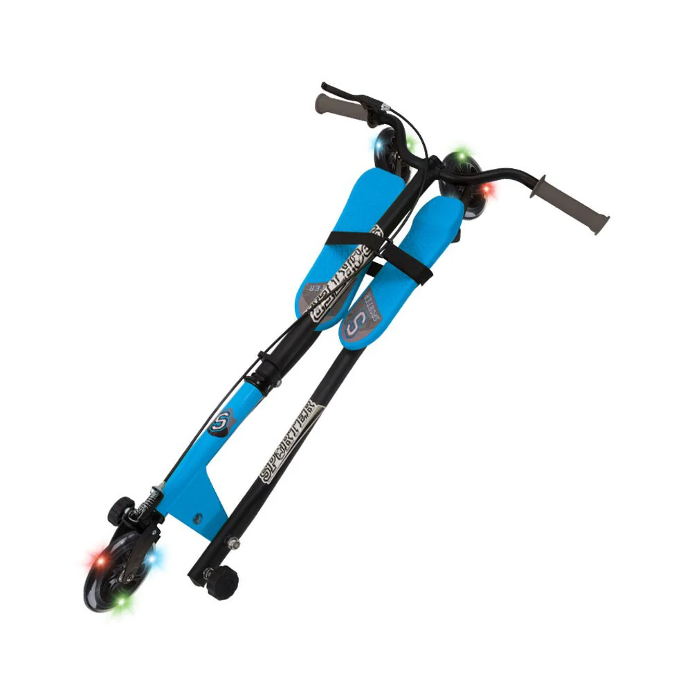 Mastermind Toys Sporter 125mm Scooter Blue w/ Light Up Wheels - Image 2