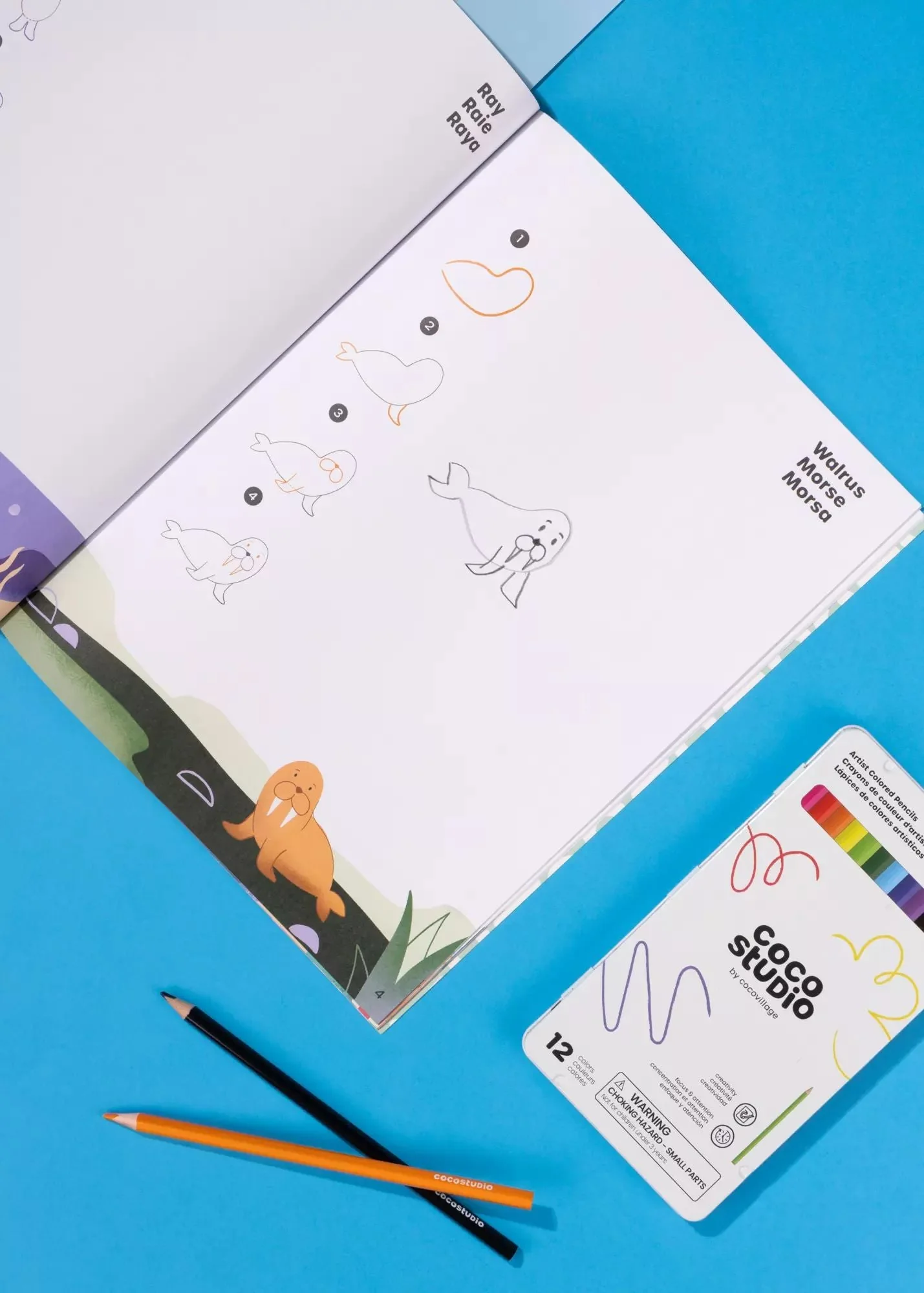 Step-by-Step Learning Drawing Book – Under the Sea (20 pages) - Image 2