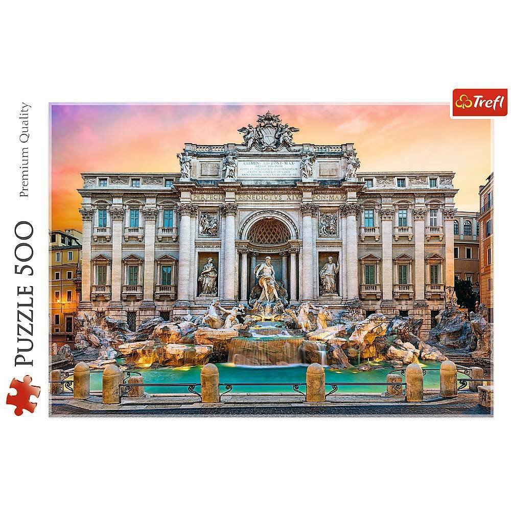 Tref Red Fontanna Di Trevi 500-piece Puzzle