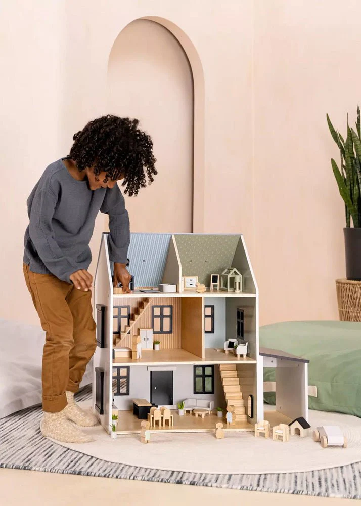 Coco Village Wooden Doll House Master Bedroom Furniture (9 pcs) - Image 7
