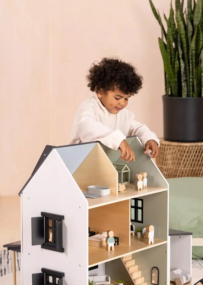 Coco Village Wooden Doll House Master Bedroom Furniture (9 pcs) - Image 8
