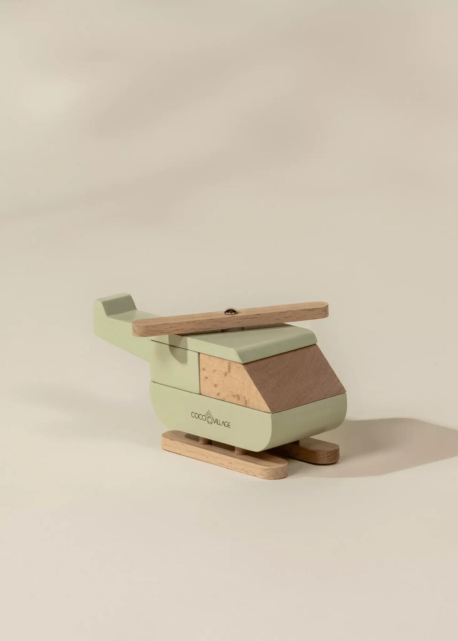 Coco Village Wooden Vehicle - Helicopter - Image 3